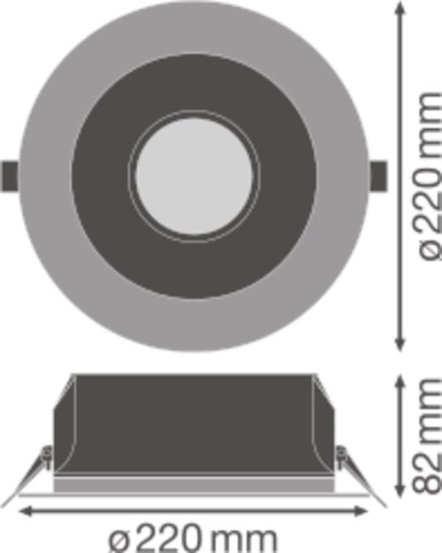 DOWNLIGHT UGR19 DN195 21 W 830 WT IP54 – Bild 3 von 13