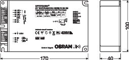 OPTOTRONIC® Constant current LED power supplies with 4DIM-DALI and NFC 165/170...240/1A0 4DIMLT2 G2 CE – Bild 2 von 2