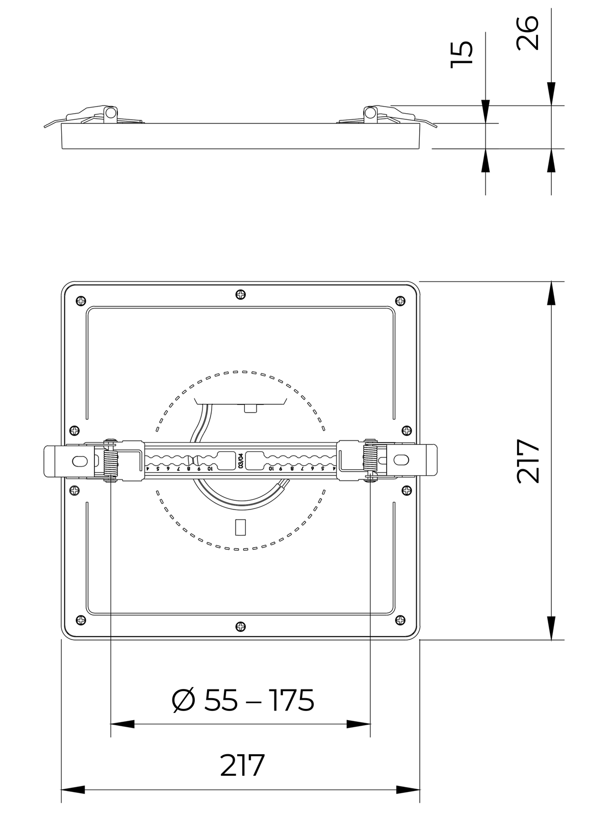 NoviLUX FLEX ROUND 24 K³, 24 W, 3000 K, 4000 K, 6500 K, Ø291 mm – Bild 4 von 4