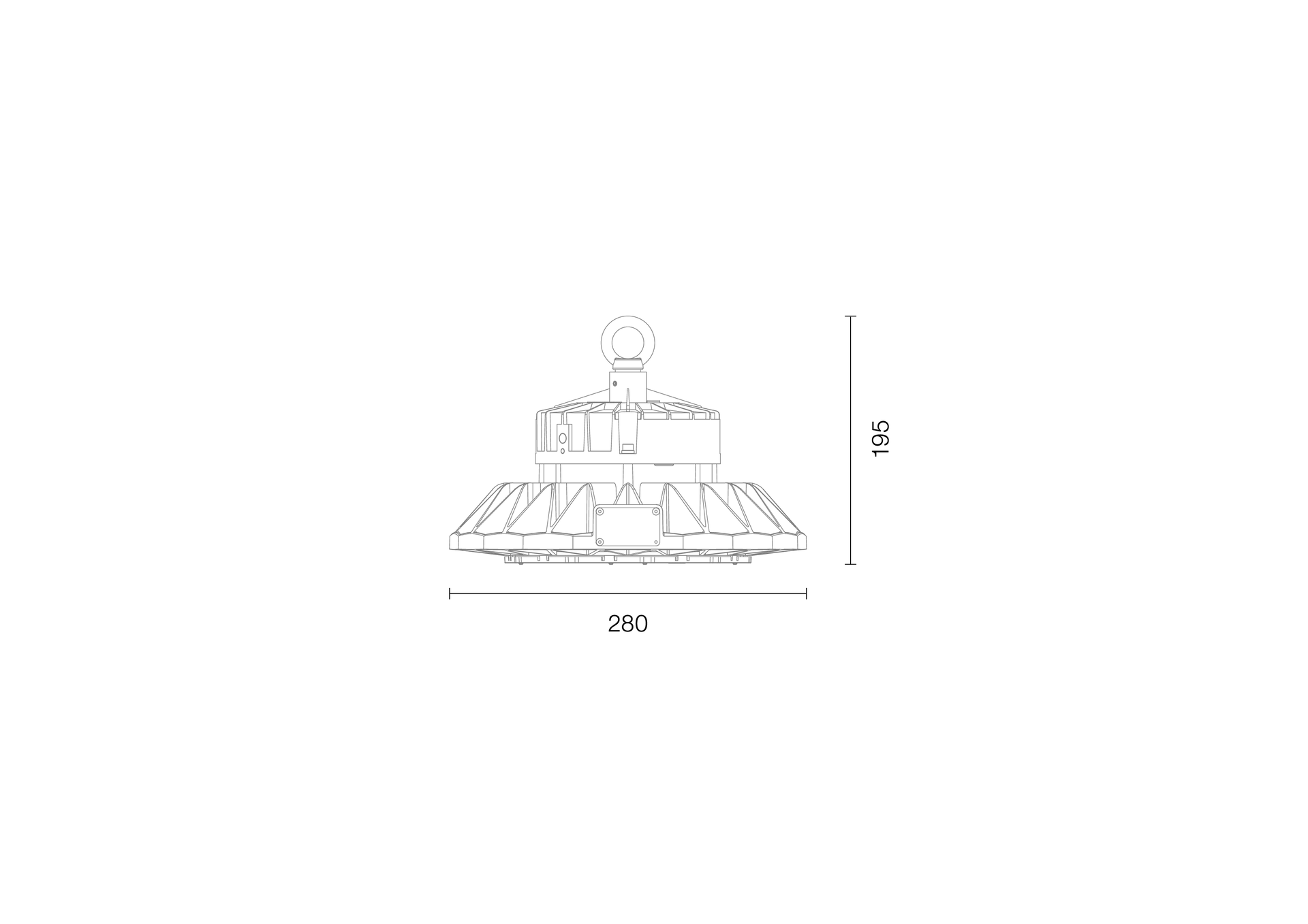 IndustryLUX RODALIS PRO 200, 200 W, 5000 K, Ø280 mm – Bild 2 von 2