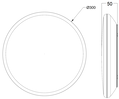 InteriorLUX PRO 25 K³, 25 W, 3000 K, 4000 K, 5000 K, Ø300 mm
