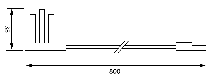 Tragschienen - Adapter O 6, 5-polig, für E-line / SDT / PRN – Bild 2 von 2