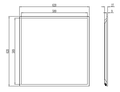 PanelLUX SQUARE BL 30, 30 W, 4000 K, 620 x 620 mm, UGR<19