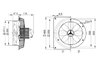 Axial-Wandventilator EZQ 25/4 E quadrat. Wandplatte, Wechselstrom, DN250