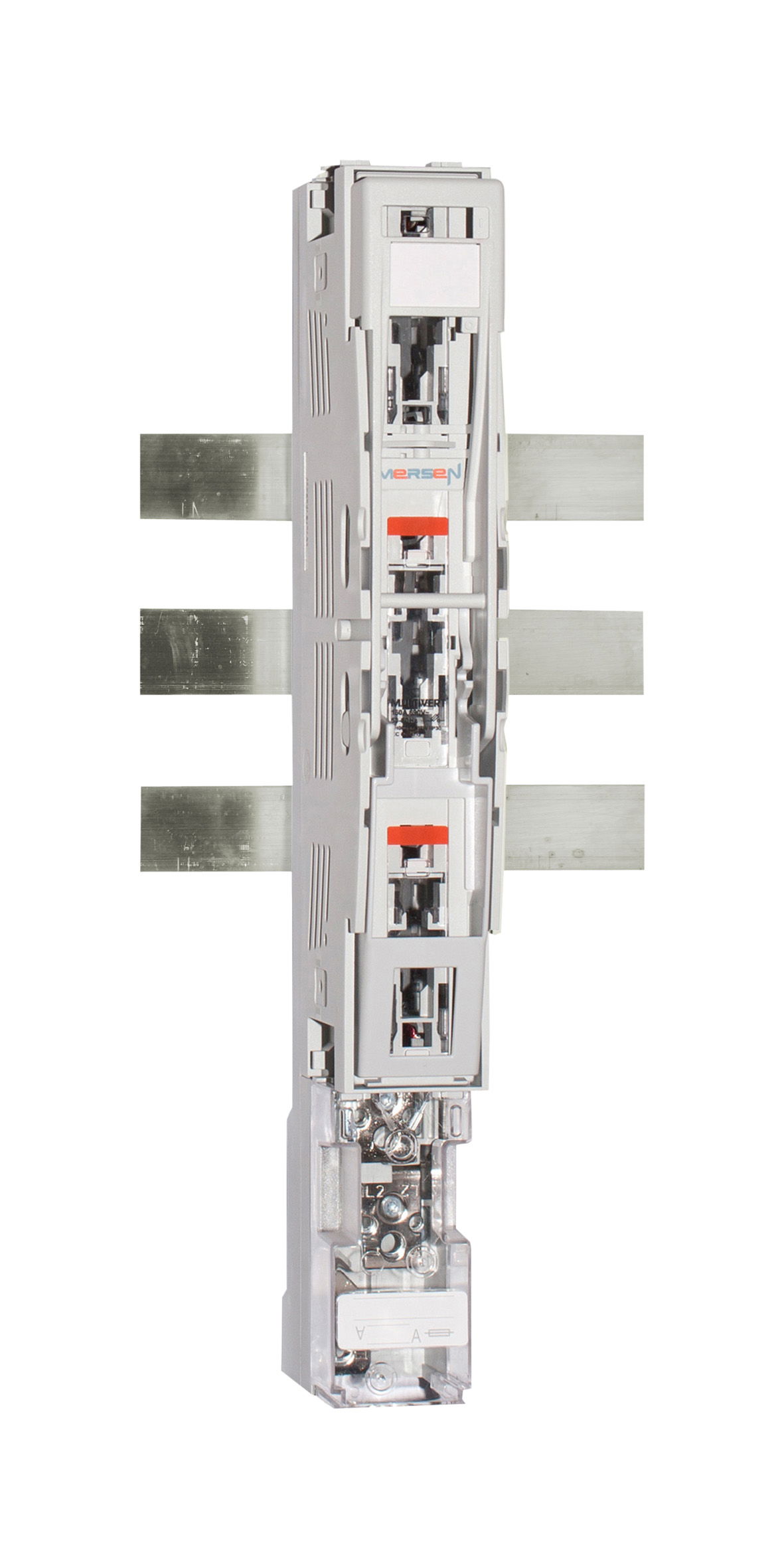 NH-Sicherungslastschaltleiste MULTIVERT® Größe 00 160A 1x3-polig schaltend SaS-System 60mm Klemmband / Schraube V-Klemme Klemmband M8 SÜ-bereits