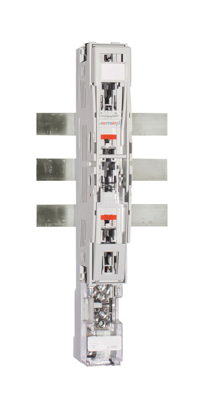NH-Sicherungslastschaltleiste MULTIVERT® Größe 00 160A 1x3-polig schaltend SaS-System 60mm Klemmband / Schraube V-Klemme Klemmband M8 SÜ-bereits