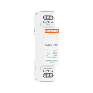 Analog signal protector for control and measurement lines, 1 pairs of protected wires, 24 V, 10 kA.