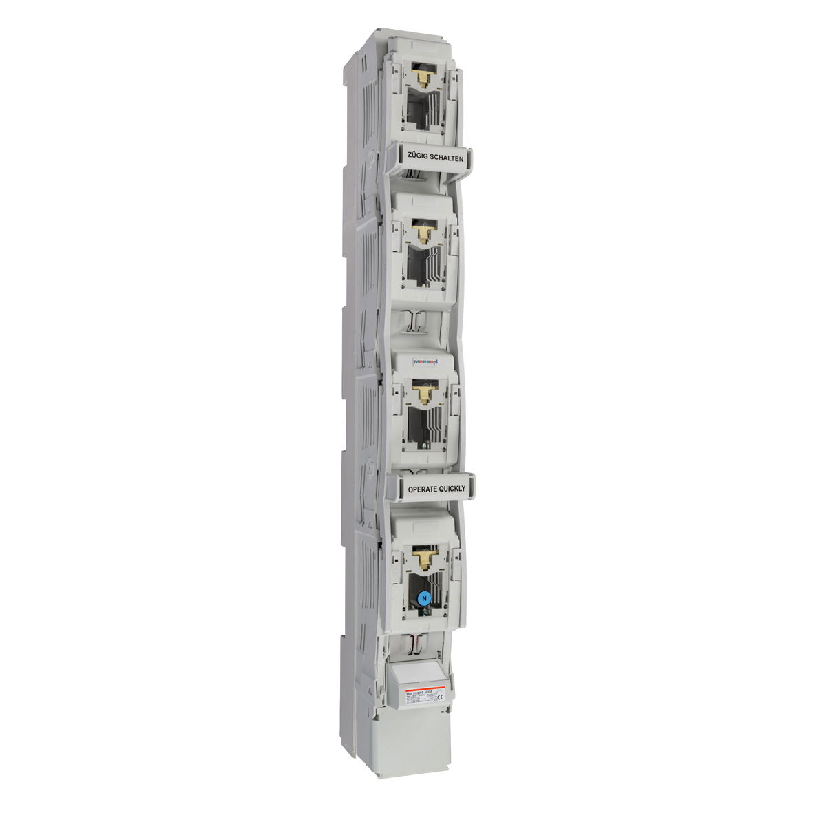 NH-Sicherungslastschaltleiste MULTIVERT® Größe 3 630A 1x4-polig schaltend SaS-System 185mm Schraube M12 Bolzen