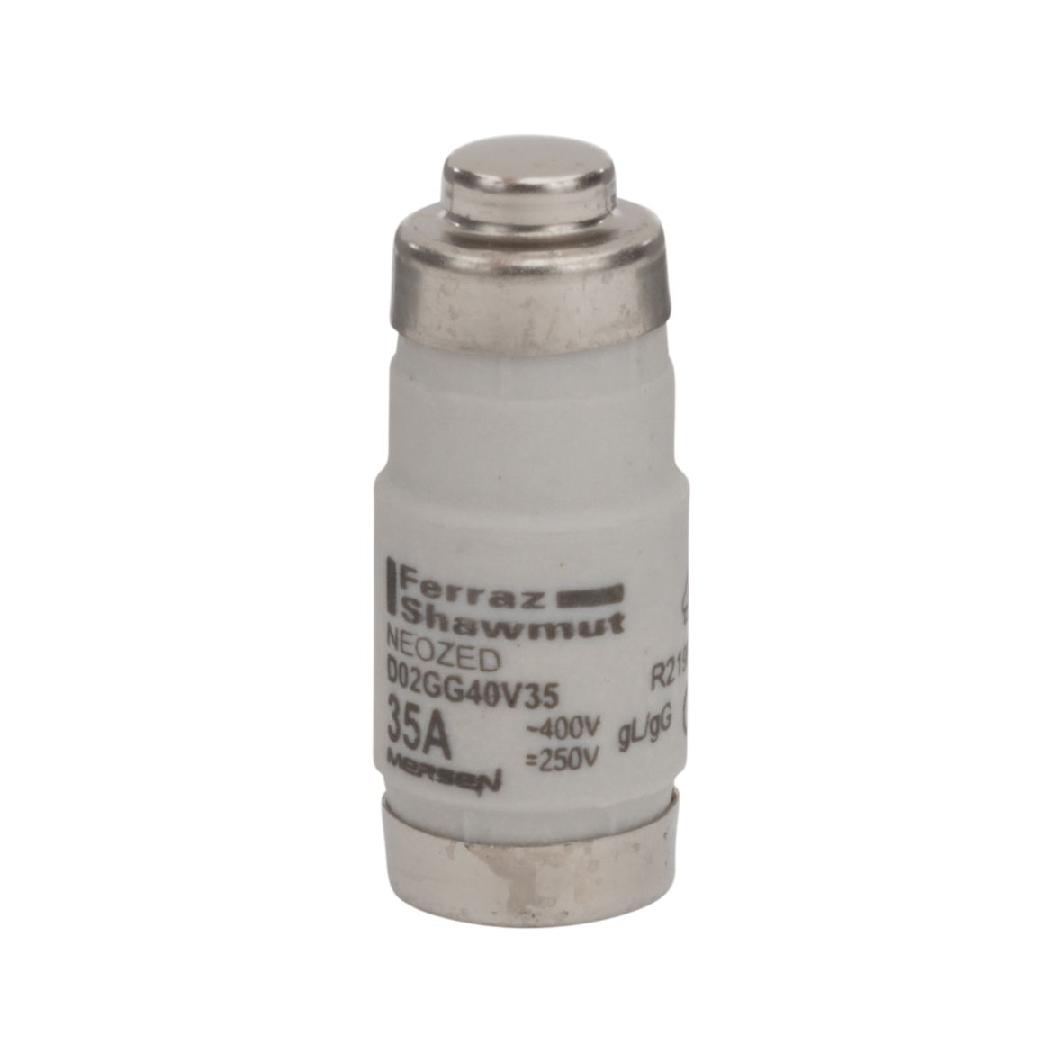 DIN D0 Sicherungseinsatz Neozed gG Größe D02 400VAC 250VDC 35A Farbcode Schwarz Verpackungsmenge 50