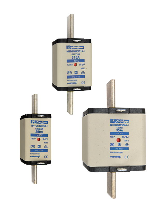 Sicherungseinsatz DIN NH Standard gG Größe NH3 400VAC 250A spannungsfreie Grifflaschen (SGL) Doppelkennmelder Körperbreite 52 mm – Bild 3 von 3
