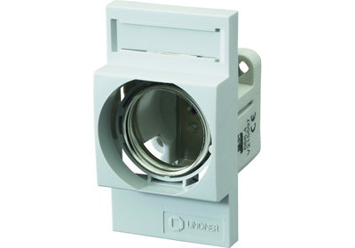 DIN-Sicherungssockel Größe DIII 500VAC 500VDC 63A 1-polig mit Berührungsschutz DIN-Tragschiene Montage