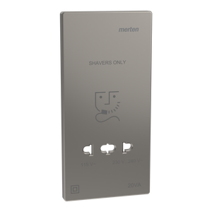 Zentralplatte für Rasiersteckdose, Nickelmetallic, System Design