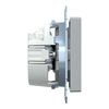 SCHUKO-Steckdose, erhöhter Berührungsschutz, Steckklemmen, aluminium, System M