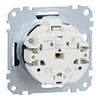 SCHUKO-Steckdose, Steckklemmen, schwarz matt, System M