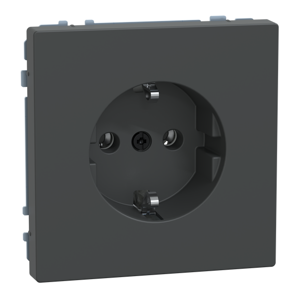 SCHUKO-Steckdose, Steckklemmen, Anthrazit, System Design Zoomed Image