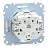 SCHUKO-Steckdose mit Lichtauslass und LED-Beleuchtungs-Modul, Berührungsschutz, Steckklemmen, aluminium, System M