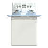 SCHUKO-Steckdose mit Klappdeckel, Steckklemmen, polarweiß glänzend, System M