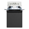 SCHUKO-Steckdose mit Klappdeckel, Steckklemmen,schwarz matt, System M