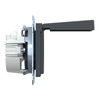 SCHUKO-Steckdose mit Klappdeckel, Steckklemmen, anthrazit, System M