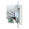 Schuko Steckdose mit USB Ladegerät, polarweiß glänzend, System M