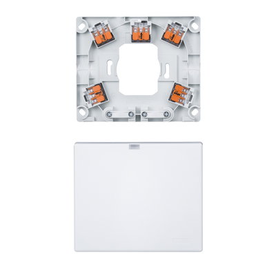 Herdanschluss- und Geräteanschlussdose AP mit 2 Ausgängen und Steckklemmen, polarweiß