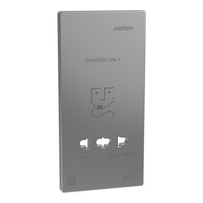 Zentralplatte für Rasiersteckdose, Edelstahl, System Design