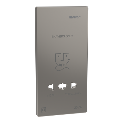 Zentralplatte für Rasiersteckdose, Nickelmetallic, System Design