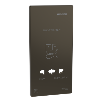 Zentralplatte für Rasiersteckdose, Moccametallic, System Design