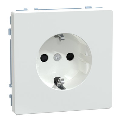 SCHUKO-Steckdose, erhöhter Berührungsschutz, Steckklemmen, Lotosweiß, System Design