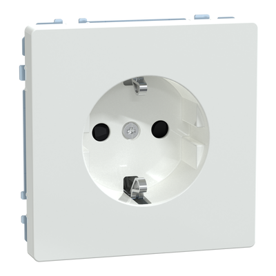 SCHUKO-Steckdose, erhöhter Berührungsschutz, Steckklemmen, Lotosweiß, System Design