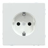 SCHUKO-Steckdose, erhöhter Berührungsschutz, Steckklemmen, Lotosweiß, System Design