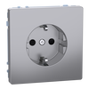 SCHUKO-Steckdose, erhöhter Berührungsschutz, Steckklemmen, Edelstahl, System Design