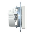 SCHUKO-Steckdose, Steckklemmen, polarweiß glänzend, System M
