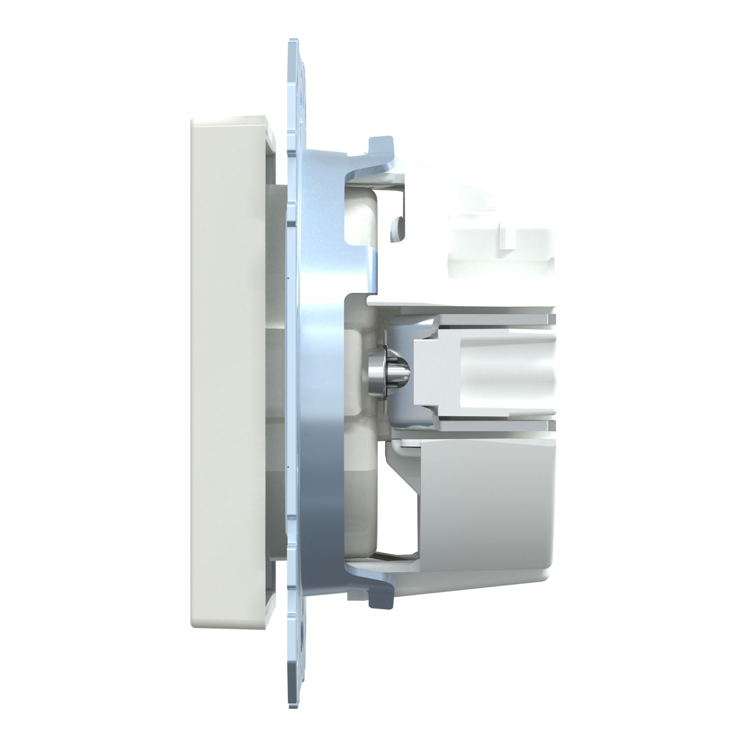 SCHUKO-Steckdose, Steckklemmen, polarweiß glänzend, System M – Bild 6 von 8