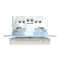 SCHUKO-Steckdose, Steckklemmen, polarweiß glänzend, System M