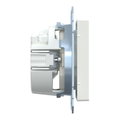 SCHUKO-Steckdose, Steckklemmen, polarweiß, System M