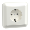 SCHUKO-Steckdose mit voller Abdeckplatte, StK, polarweiß glänzend, ATELIER-M