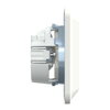 SCHUKO-Steckdose mit voller Abdeckplatte, StK, polarweiß glänzend, ATELIER-M