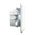 SCHUKO-Steckdose mit voller Abdeckplatte, StK, polarweiß glänzend, ATELIER-M