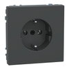 SCHUKO-Steckdose, Steckklemmen, Anthrazit, System Design