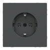 SCHUKO-Steckdose, Steckklemmen, Anthrazit, System Design