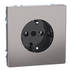 SCHUKO-Steckdose, Steckklemmen, Nickelmetallic, System Design