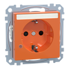 SCHUKO-Steckdose, Sonderstromkreis, Kontrolllicht, Schriftfeld, Berührungsschutz, Steckklemmen, ZSV, orange, System M