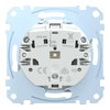 SCHUKO-Steckdose mit Lichtauslass, LED-Beleuchtungs-Modul, Berührungsschutz, Steckklemmen, aktivweiß glänzend, System M
