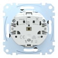 SCHUKO-Steckdose mit Lichtauslass und LED-Beleuchtungs-Modul, Berührungsschutz, Steckklemmen, anthrazit, System M