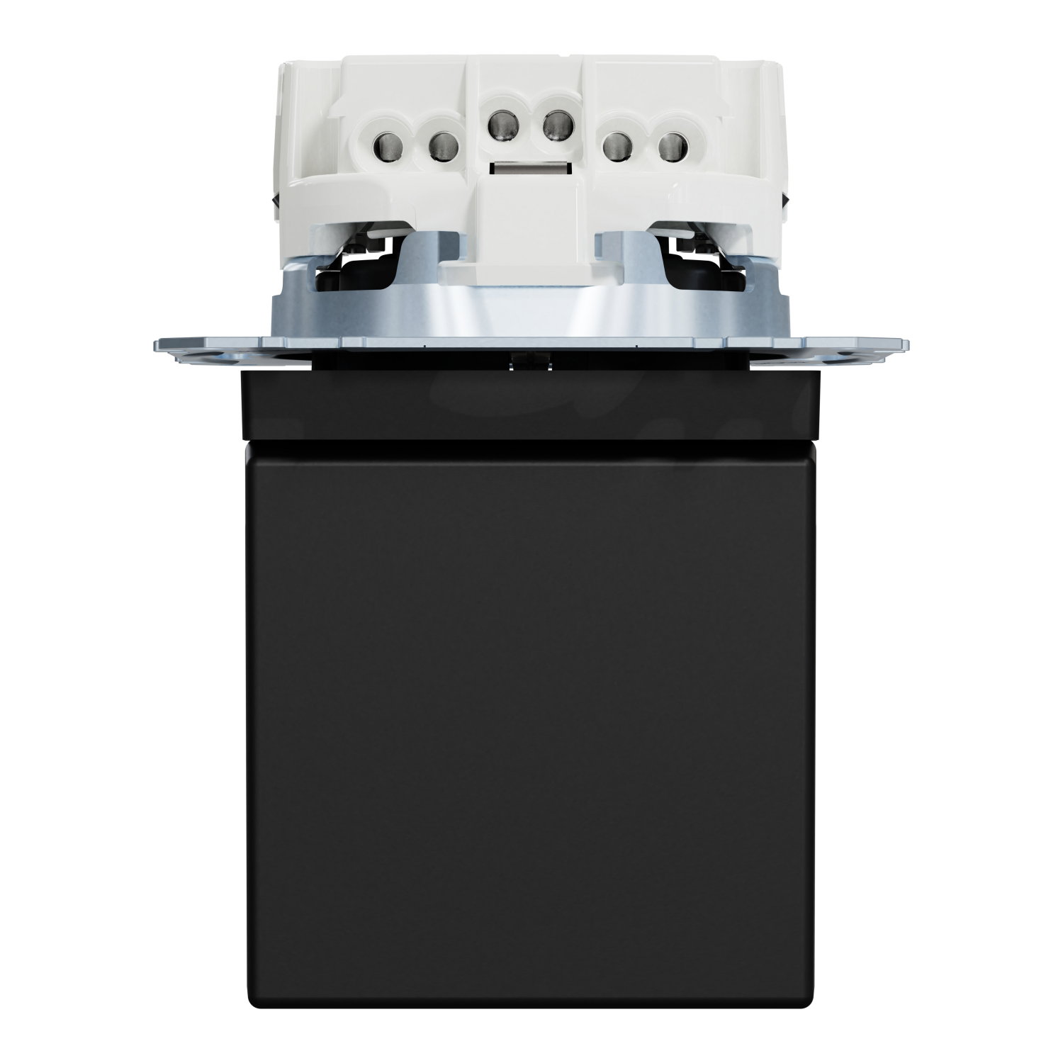 SCHUKO-Steckdose mit Klappdeckel, Berührungsschutz, Steckklemmen, schwarz matt, System M – Bild 4 von 8