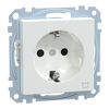 SCHUKO-Steckdose mit Kennzeichnung Waschmaschine, Berührungsschutz, Steckklemmen, aktivweiß glänzend, System M
