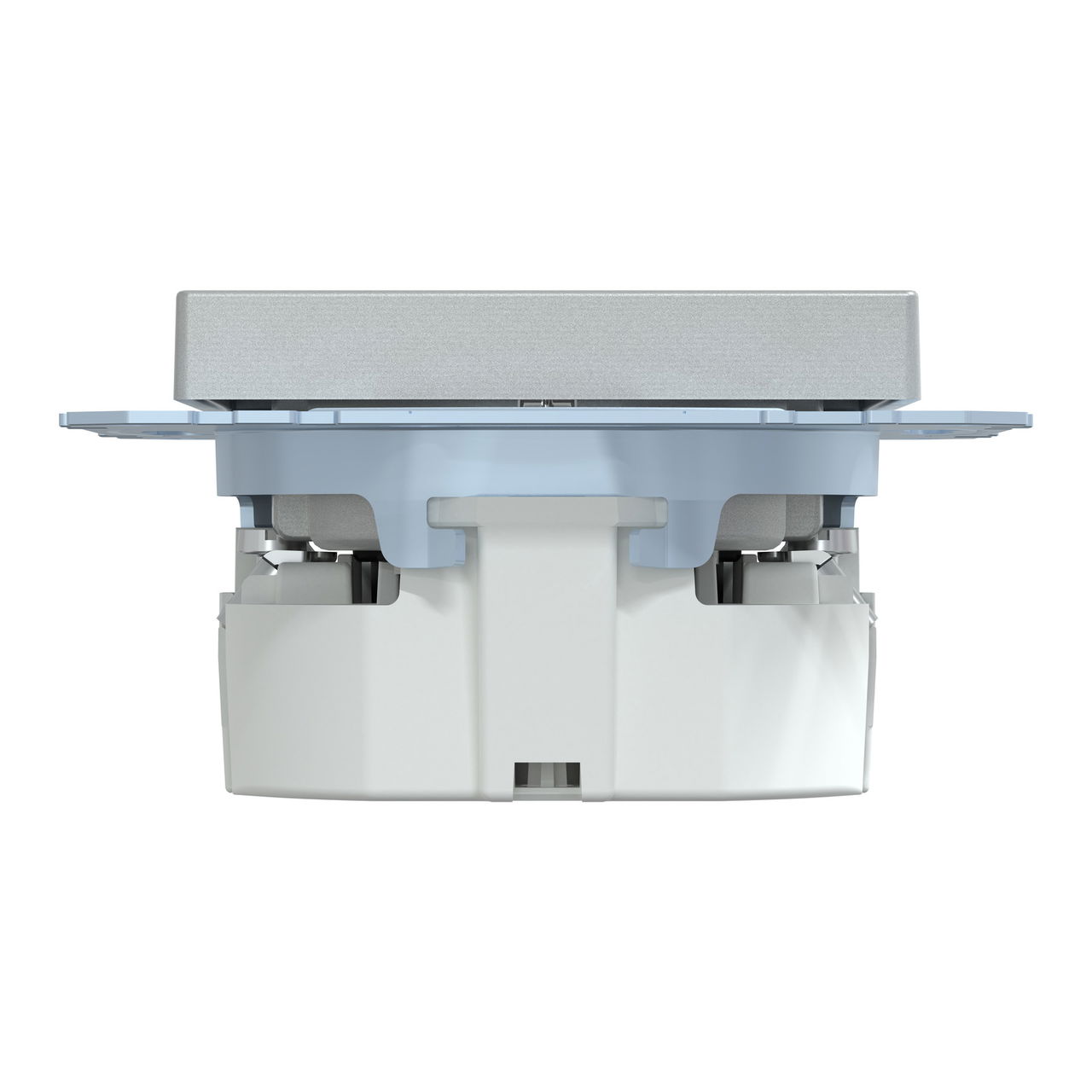 SCHUKO-Steckdose mit Kennzeichnung Waschmaschine, Berührungsschutz, Steckklemmen, aluminium, System M – Bild 3 von 7