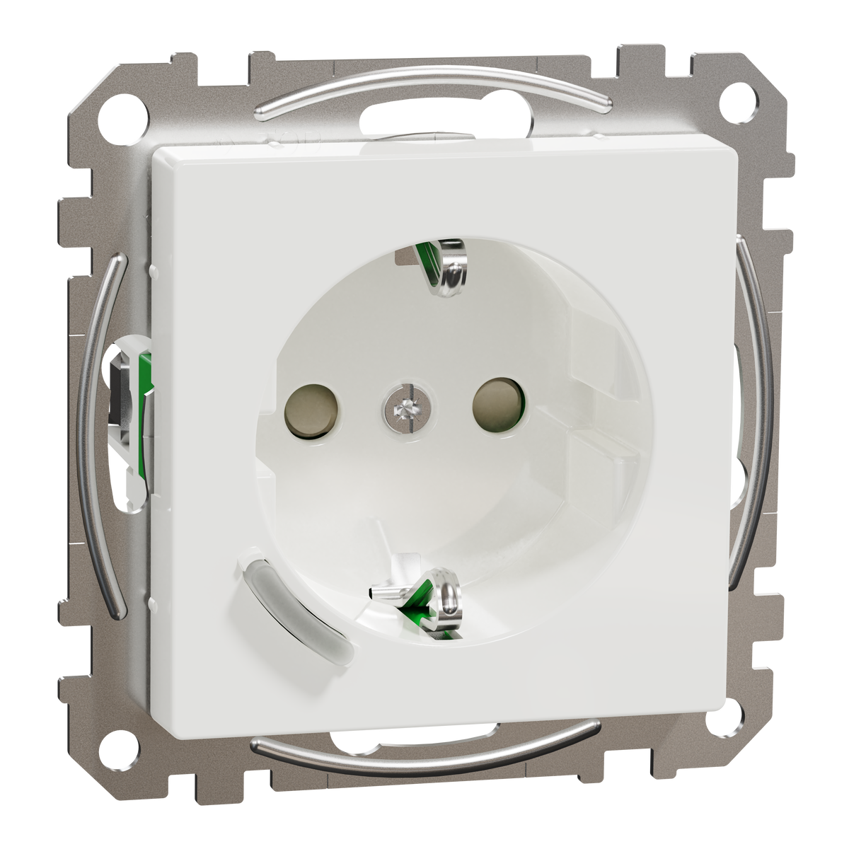 Connected SCHUKO-Steckdose 16A, System M, Thermoplast brillant, Aktivweiß glänzend