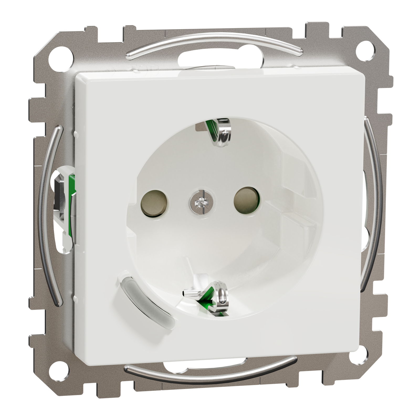 Connected SCHUKO-Steckdose 16A, System M, Thermoplast brillant, Aktivweiß glänzend